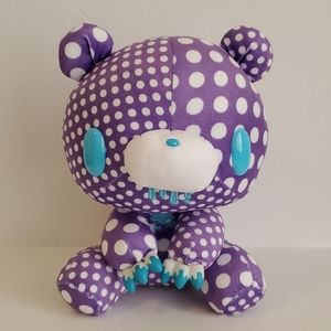 Chax GP Bear Purple Polka Dots Plushie from Japan